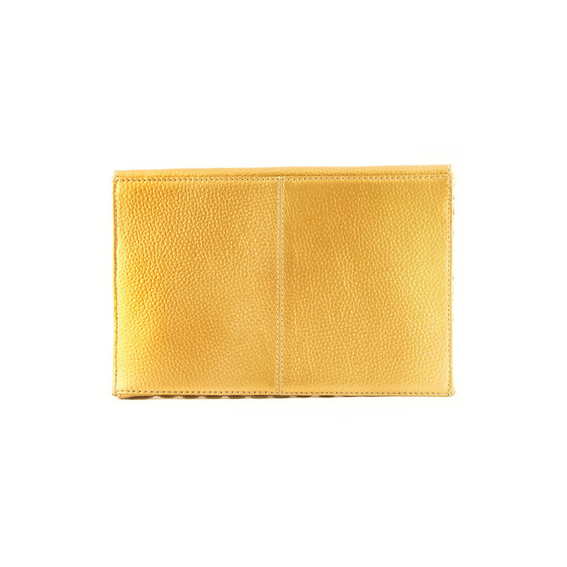 Mixed Weave Envelope Clutch In Gold | Suede | Fashion ComPassion