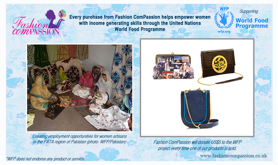 Every purchase from Fashion ComPassion helps empower women through the United Nations World Food Programme